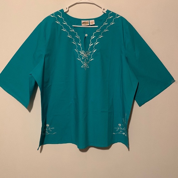 Collections Boho Embroidered Blouse NWOT - Picture 1 of 6